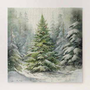 Rustic Christmas Tree Jigsaw Puzzle