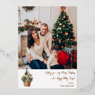 Rustic Christmas Tree V Note Photo