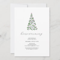 Rustic Christmas Trees Housewarming Party