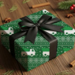 Rustic Christmas Truck Wrapping Paper<br><div class="desc">Bring a touch of countryside charm to your Christmas gifts with this rustic green truck wrapping paper! Featuring classic white farm trucks and snowflakes,  this festive design adds cozy farmhouse style to your holiday presents. Perfect for rustic Christmas décor,  winter weddings,  and vintage holiday packaging.</div>