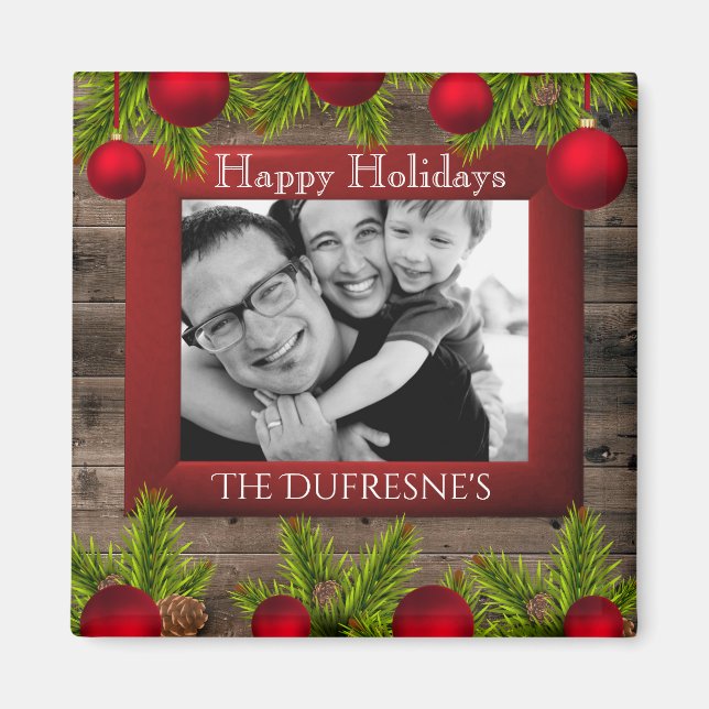 Rustic Christmas w/Photo Magnet (Front)