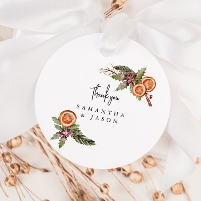 Rustic Christmas Wedding Thank You Favour Tags (Creator Uploaded)