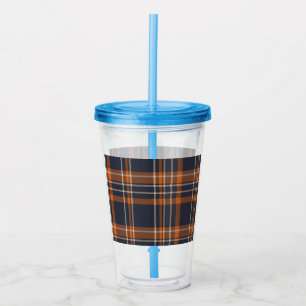 Rustic Christmas/winter plaid Acrylic Tumbler
