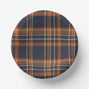 Rustic Christmas/winter plaid Paper Plate
