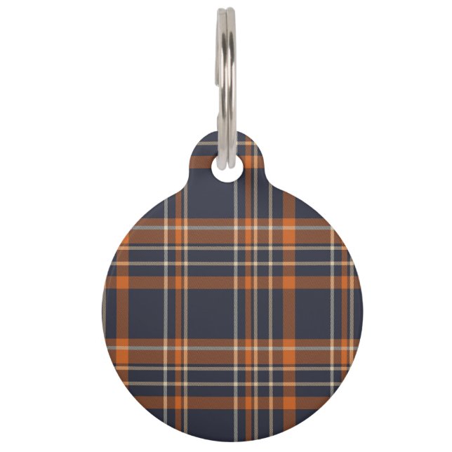 Rustic Christmas/winter plaid   Pet Tag (Front)