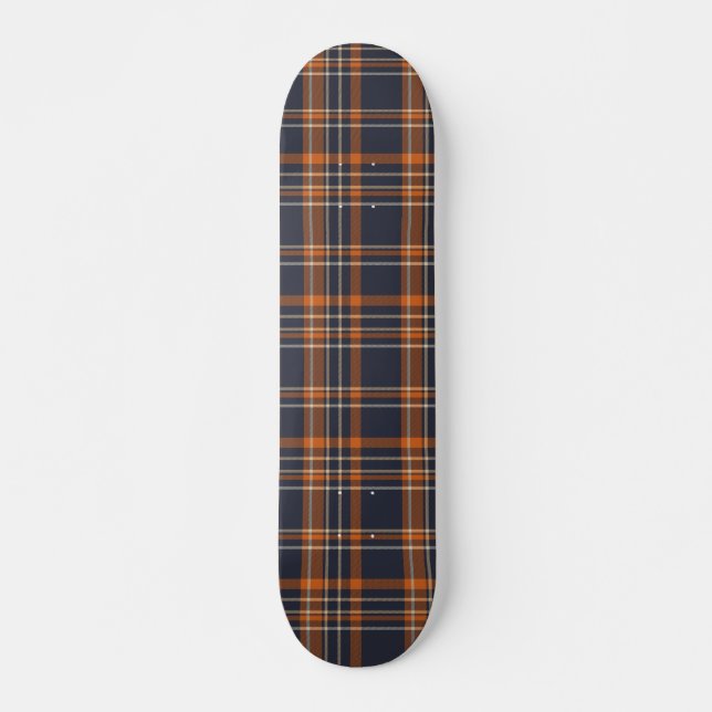 Rustic Christmas/winter plaid Skateboard (Front)