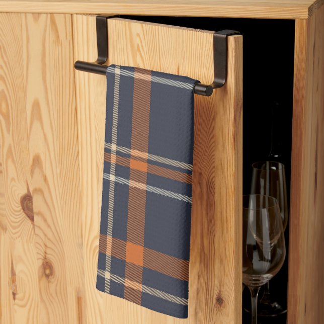Rustic Christmas/winter plaid   Tea Towel (Thirds Fold)