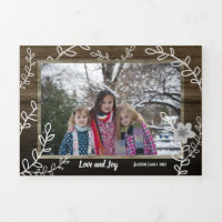 Rustic Christmas Wood and Vines Multi Photo