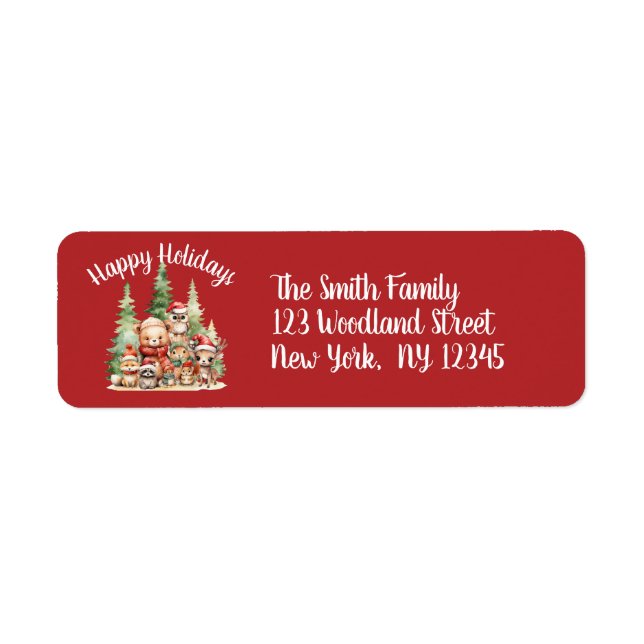 RUSTIC CHRISTMAS WOODLAND ANIMALS (Front)