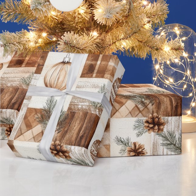 Rustic christmas wrapping paper (Holidays)