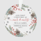 Rustic Christmas Wreath | Mr. & Mrs. Photo Ornamen
