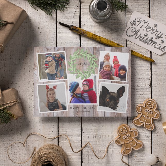 RUSTIC CHRISTMAS WREATH Photo Collage (Creator Uploaded)