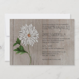 Rustic Chrysanthemum Wedding Invitations
