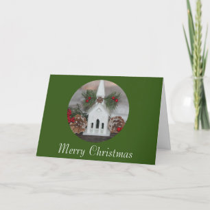 Rustic Church Christmas James 1:17 Personalised Holiday Card