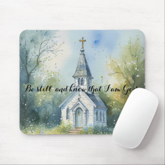 Rustic Church Path in Wildflower Meadow Mouse Mat