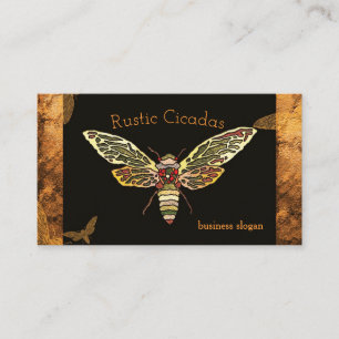 Rustic Cicada Professional Business Card
