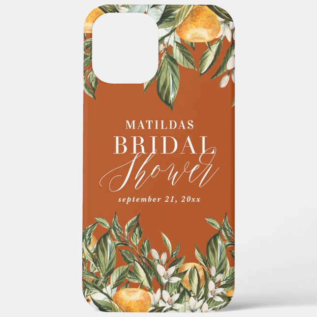 Rustic citrus blossom botanical floral modern chic Case-Mate iPhone case (Back)