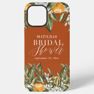 Rustic citrus blossom botanical floral modern chic iPhone 12 pro max case