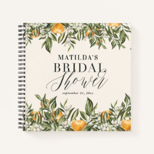 Rustic citrus bridal shower botanical floral chic  notebook