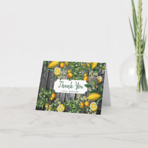 Rustic Citrus Garden Thank You Card