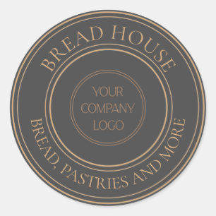 Rustic Classic Round Stickers for Baked Goods