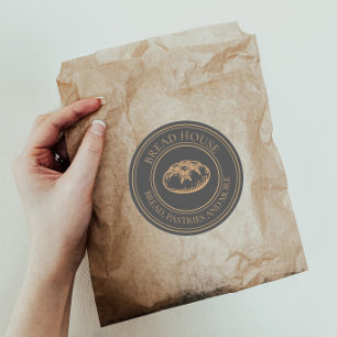 Rustic Classic Round Stickers for Baked Goods