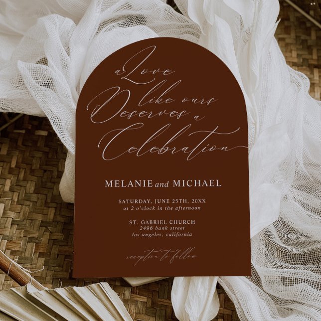 Rustic Classic Script Calligraphy QR Code Wedding Invitation (Creator Uploaded)
