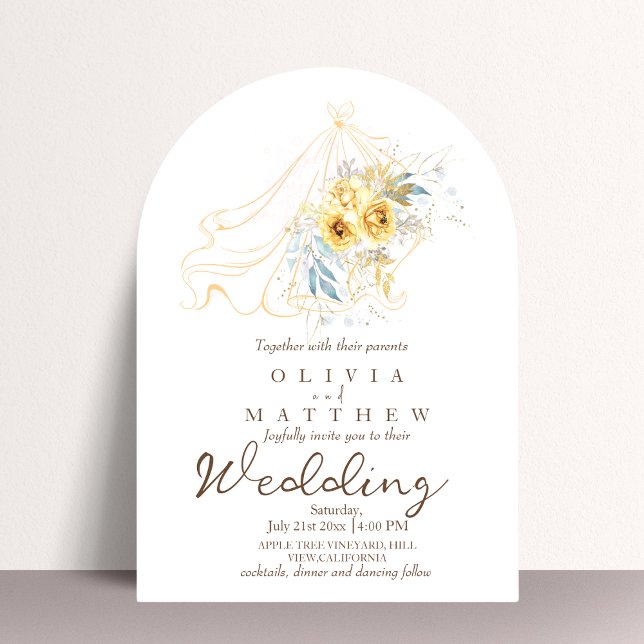 Rustic Classical flowers Modern Wedding  Invitation (Creator Uploaded)