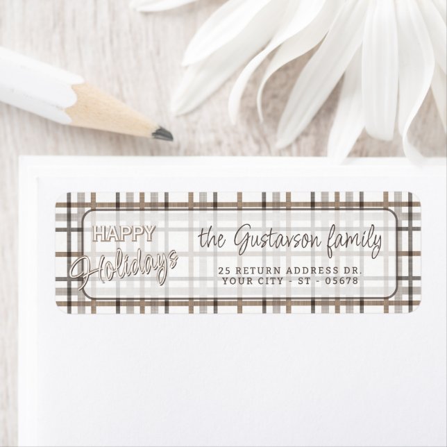Rustic Classy Elegant Plaid Pattern Holiday (Insitu)