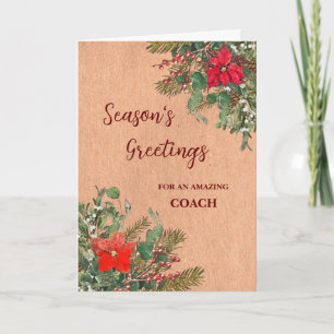 Rustic Coach Christmas Holiday Card