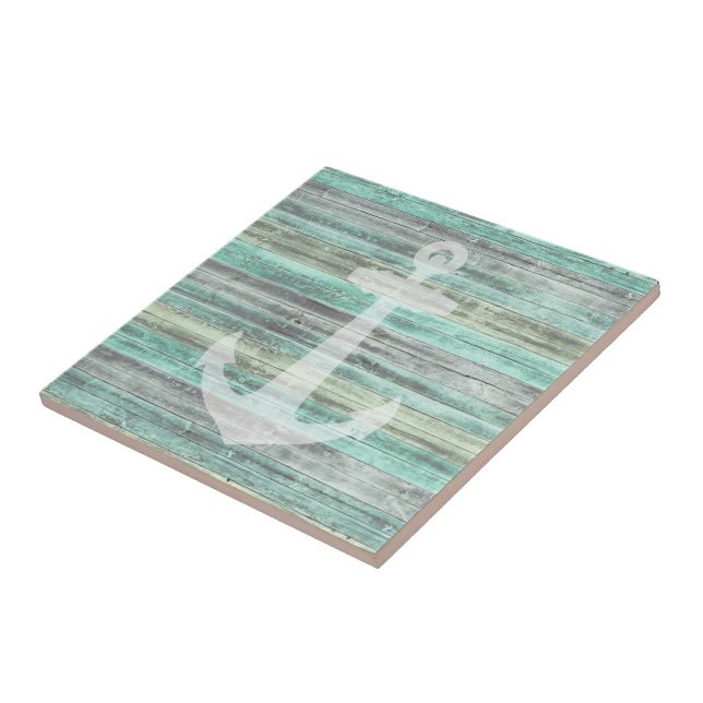 Rustic Coastal Decor Anchor Tile (Side)