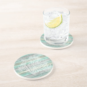Rustic Coastal Decor Coral Coaster