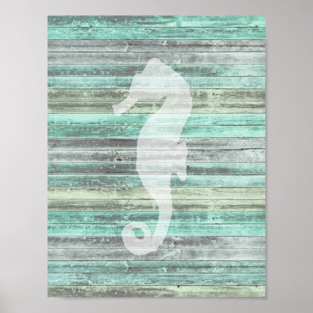 Rustic Coastal Decor Seahorse (Front)