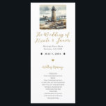 Rustic Coastal Lighthouse Seaside Beach Program Programme<br><div class="desc">Custom Wedding program. Matching items are available,  check out the entire collection.
Customise this for your Wedding or special event.</div>