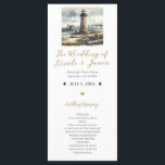 Rustic Coastal Lighthouse Seaside Beach Program Programme<br><div class="desc">Custom Wedding program. Matching items are available,  check out the entire collection.
Customise this for your Wedding or special event.</div>