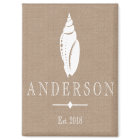 Rustic Coastal Seashell Silhouette | Custom
