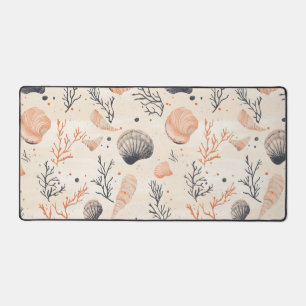 Rustic Coastal - Seashells, Starfish, Reef (13) Desk Mat