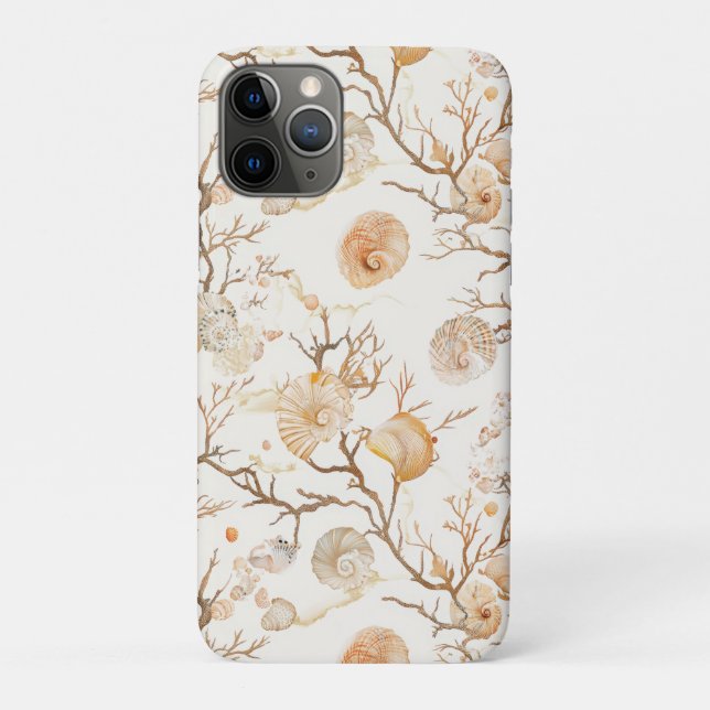 Rustic Coastal - Seashells, Starfish, Reef (14) Case-Mate iPhone Case (Back)