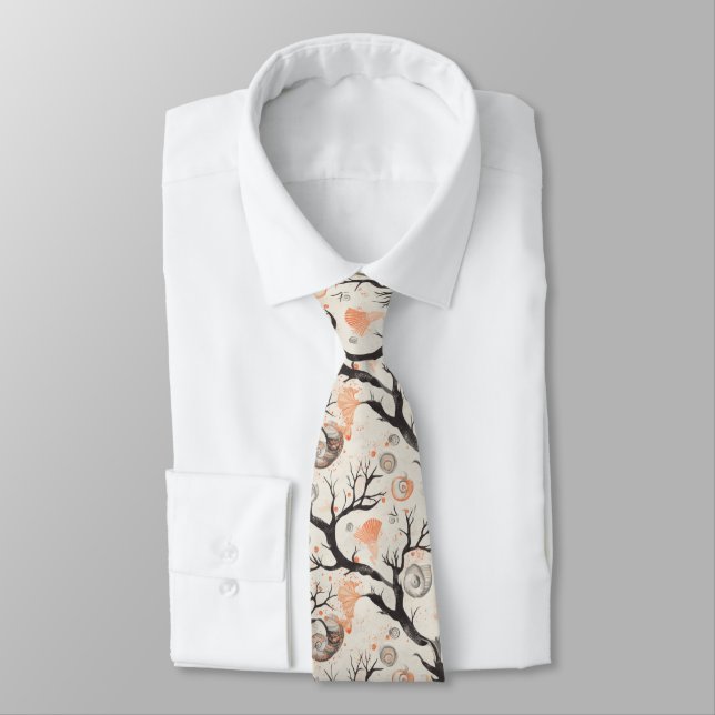 Rustic Coastal - Seashells, Starfish, Reef (17) Tie (Tied)