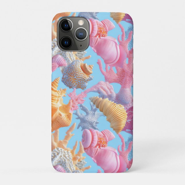 Rustic Coastal - Seashells, Starfish, Reef (18) Case-Mate iPhone Case (Back)