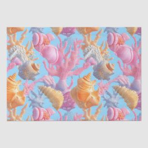 Rustic Coastal - Seashells, Starfish, Reef (18) Tissue Paper