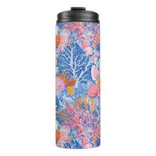 Rustic Coastal - Seashells, Starfish, Reef (19) Thermal Tumbler