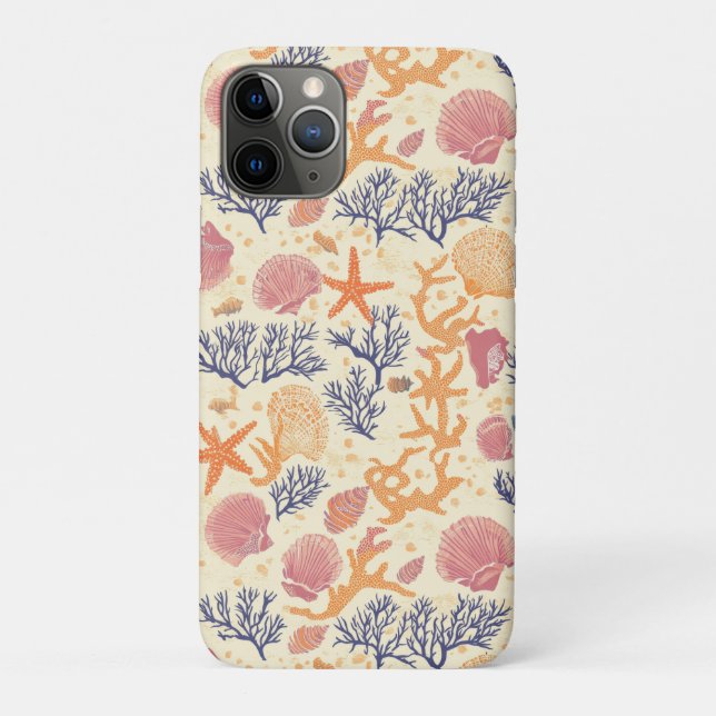 Rustic Coastal - Seashells, Starfish, Reef (1) Case-Mate iPhone Case (Back)