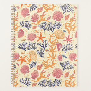 Rustic Coastal - Seashells, Starfish, Reef (1) Planner