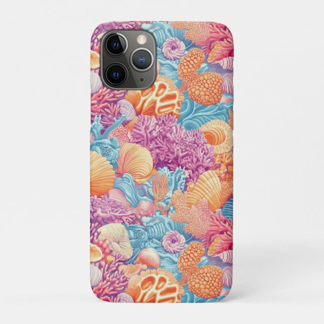 Rustic Coastal - Seashells, Starfish, Reef (20) Case-Mate iPhone Case (Back)