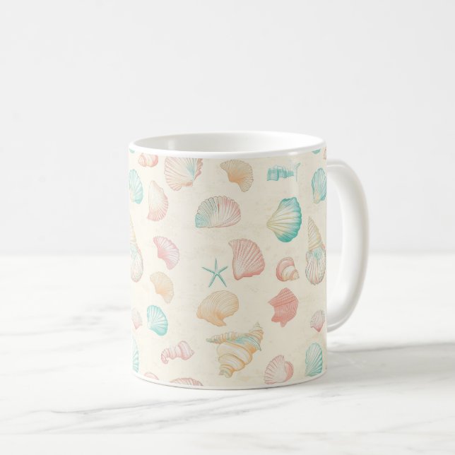 Rustic Coastal - Seashells, Starfish, Reef (22) Coffee Mug (Front Right)
