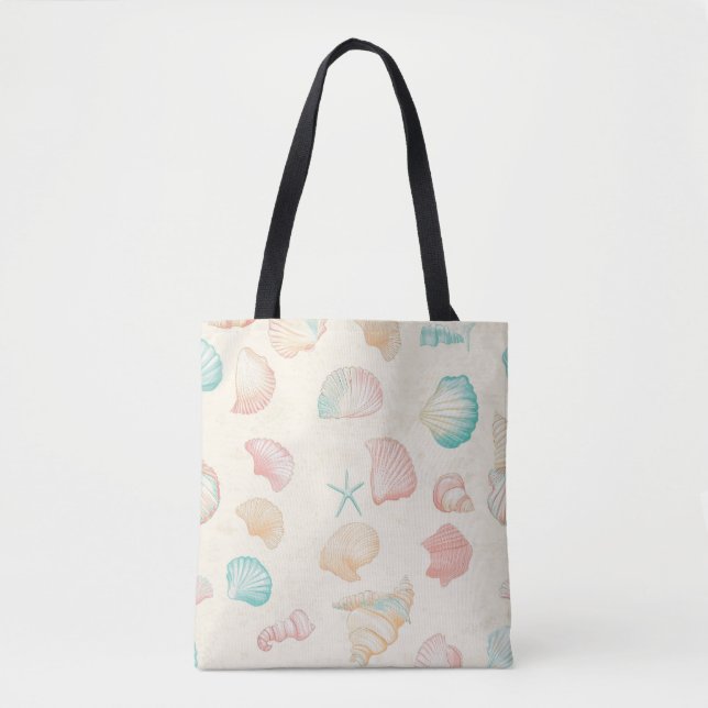 Rustic Coastal - Seashells, Starfish, Reef (22) Tote Bag (Front)