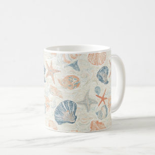 Rustic Coastal - Seashells, Starfish, Reef (25) Coffee Mug