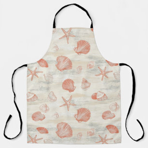 Rustic Coastal - Seashells, Starfish, Reef (29) Apron