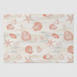 Rustic Coastal - Seashells, Starfish, Reef (29) Tissue Paper